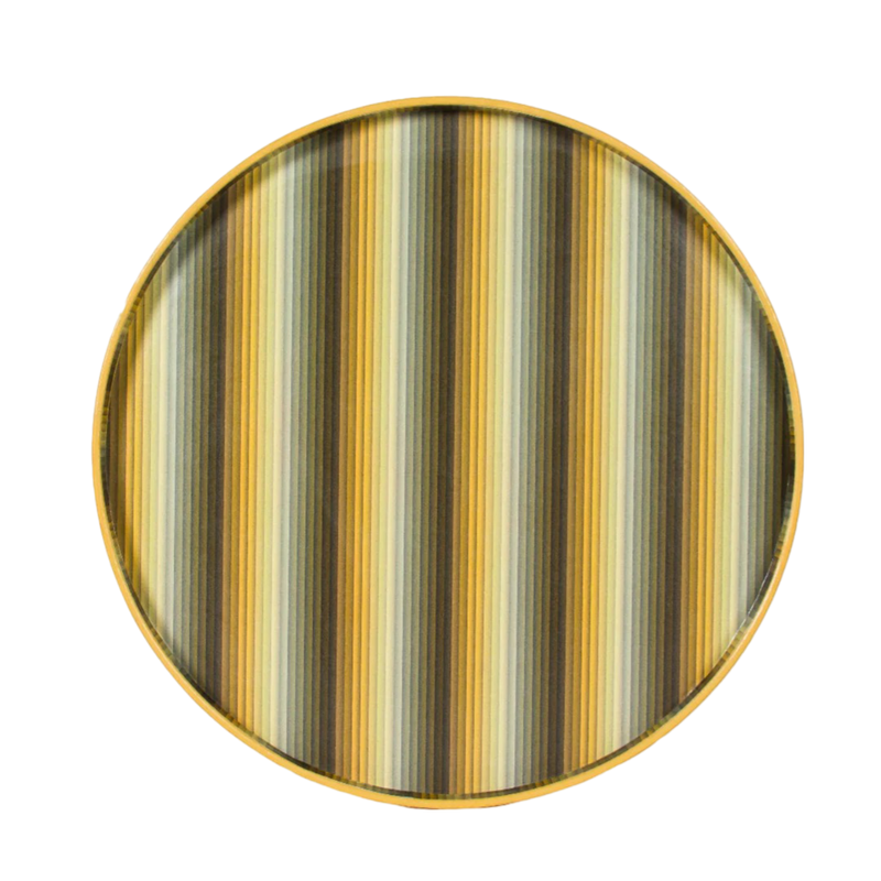 Undulating Stripe Tray - Yellow