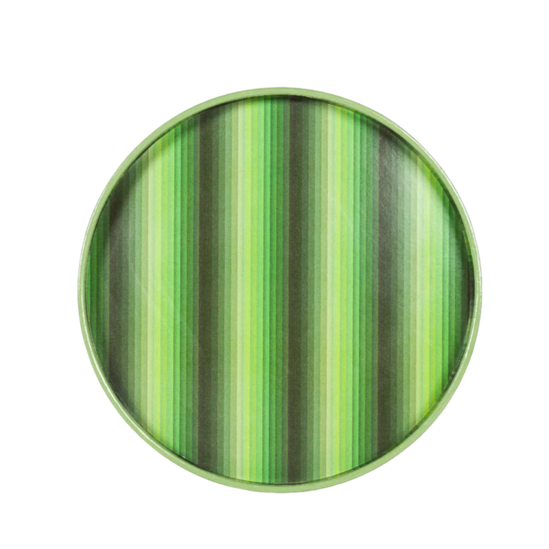 Undulating Stripe Tray - Green