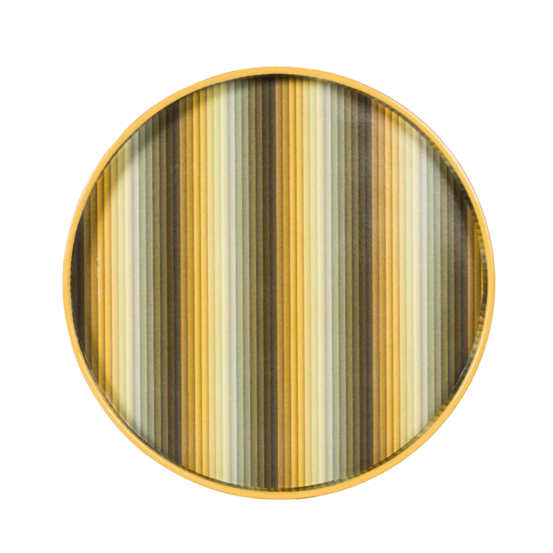 Undulating Stripe Tray - Yellow