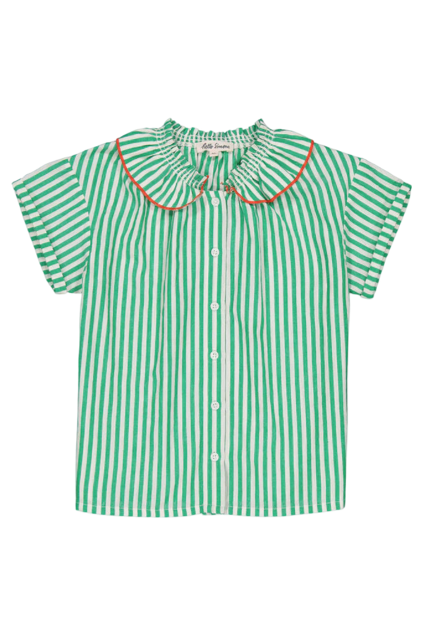 Carlie Blouse - Stripes Green