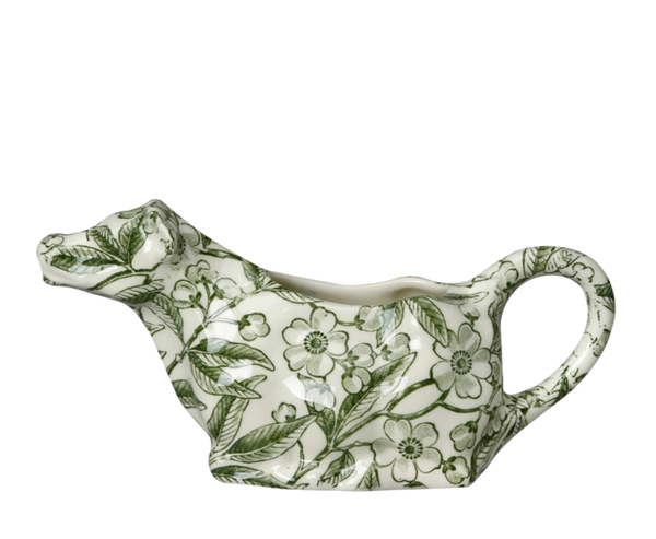 Green Prunus Cow Creamer